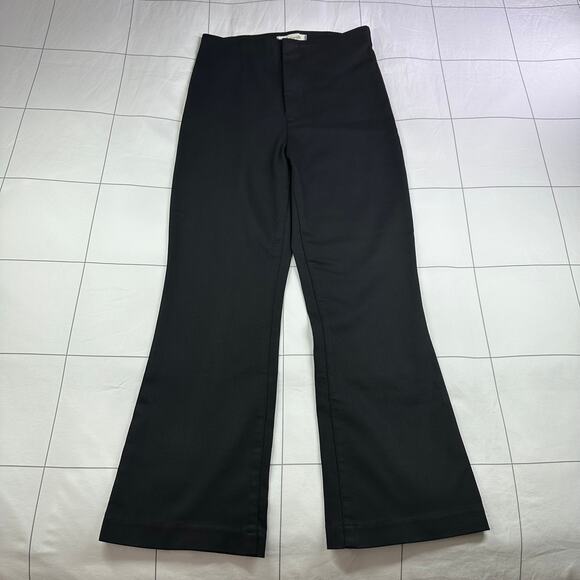 Madewell Pants Womens 27 Black Fraser Demi Boot High Rise Sleek Kick Out Work - Picture 1 of 11